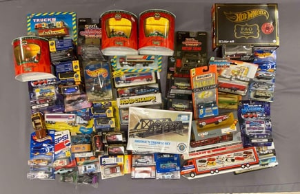 Group of Hot Wheels Die-Cast Cars and More