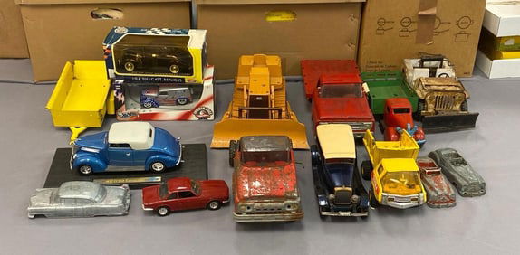 Group of Assorted Pressed Steel Vehicles and More