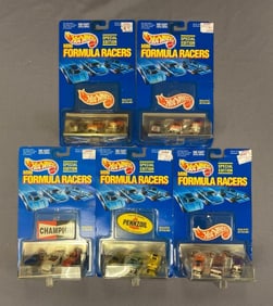 Group of 5 Mattel Hot Wheels Mini Formula Racers
