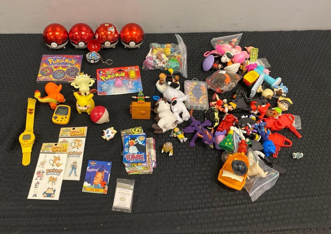 Assorted Pokemon and toys: Pokemon and assorted toys