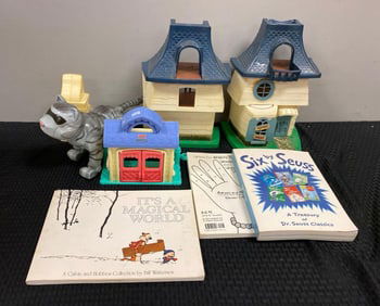 Assorted lot of toys and books