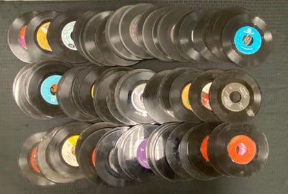 Group of Assorted 45rpm Vinyl Records