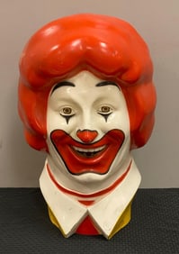 1977 McDonalds Ronald Head Helium Tank Cover