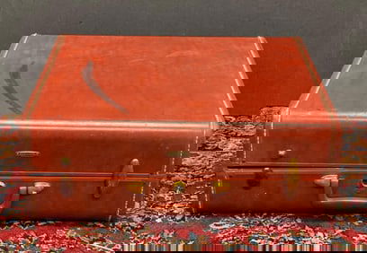 Vintage Samsonite Leather Suitcase with Clothing