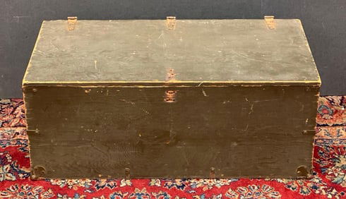 Vintage Economy Co. Wood Military Trunk Locker