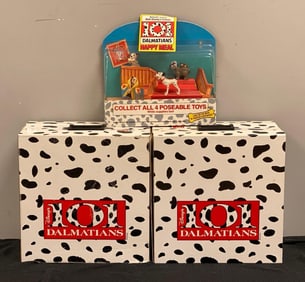 Group of 101 Dalmatians McDonalds Toy Premium Displays