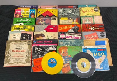 up of Assorted 45 Rpm Vinyl Records