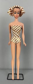 1958 Mattel Fashion Queen Barbie Fashion Doll with Wig Set