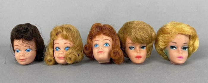 Group of Vintage Barbie and Midge Doll Heads