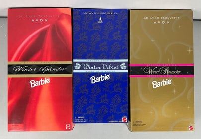 Group of Mattel Barbie Special Edition Avon Fashion Dolls