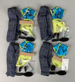 Group of Matching Barbie Fashion Doll Outfits