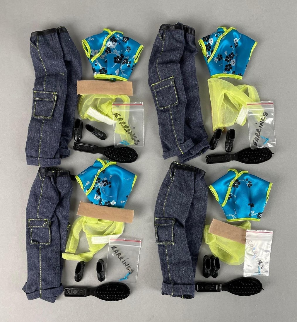 Group of Matching Barbie Fashion Doll Outfits: Each outfit complete