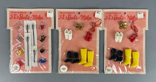 Group of 1963 Mattel Barbie and Midge Fashion Doll Accessories