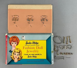 Group of Vintage Mattel Barbie and Midge Fashion Doll Jewelry