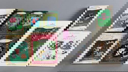 Group of Hallmark Keepsake Barbie Christmas Ornaments