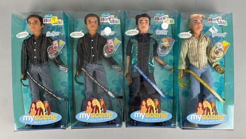 Group of Mattel My Scene Club Birthday Dolls