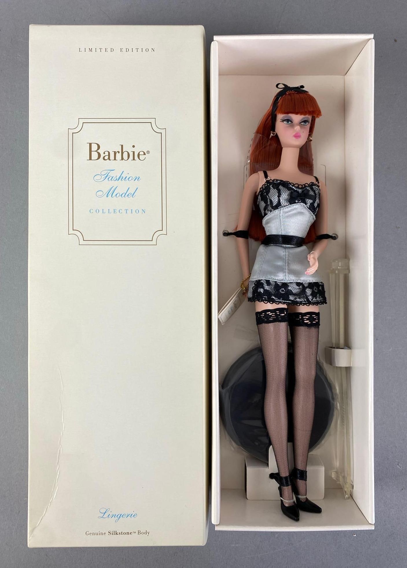 2002 Mattel Silkstone Barbie Lingerie Fashion Doll: Limited edition, Fashion model collection, In original box, doll measures 11 1/2” H