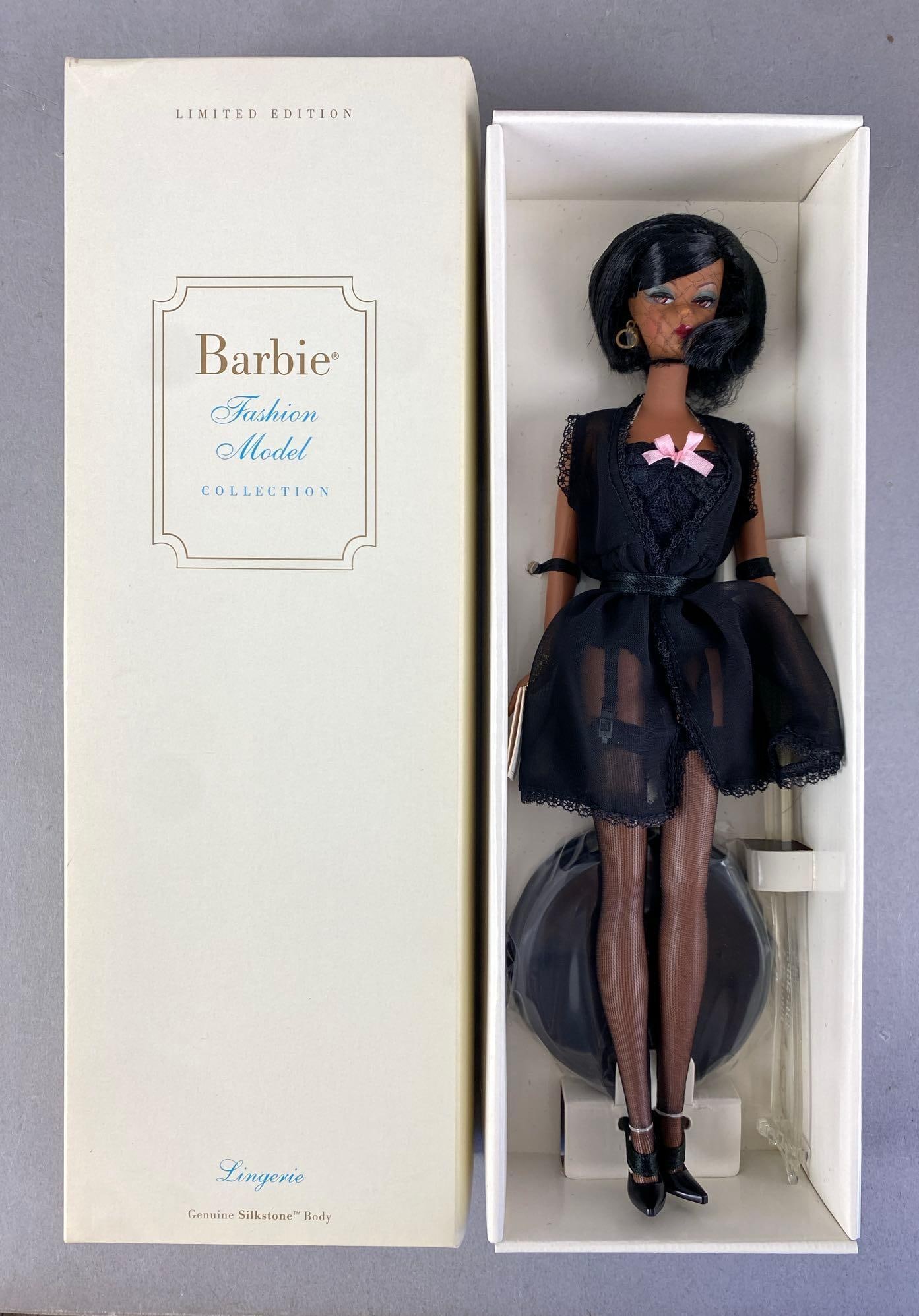 2002 Mattel Silkstone Barbie Lingerie Fashion Doll: Fashion model collection, in original box, doll measures 11 1/2” H