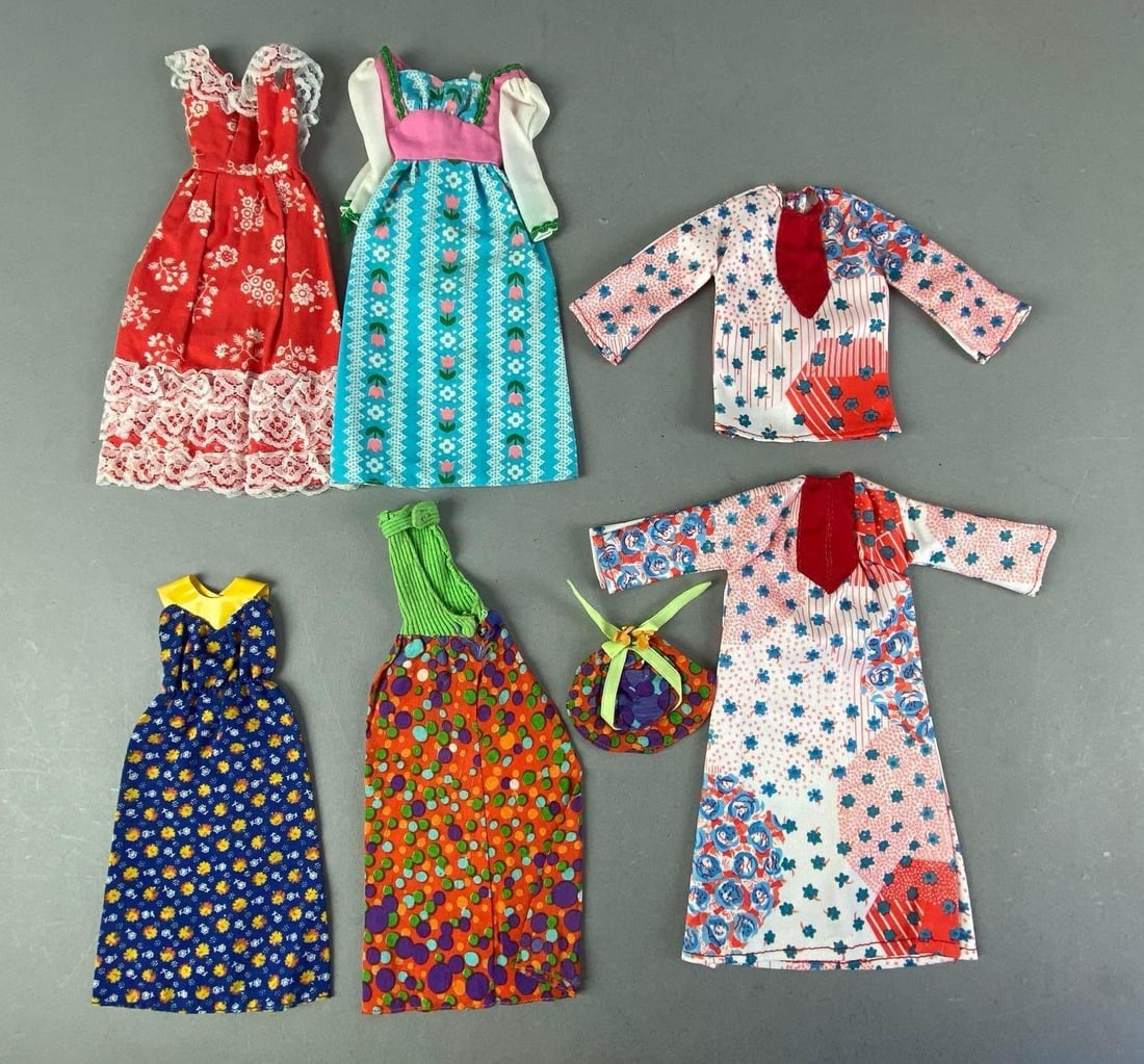Group of Mattel Barbie Best Buy Era Clothing: Includes dress, hat, shirt and more