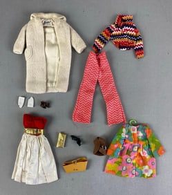 Group of Mattel Barbie Outfits and Accessories