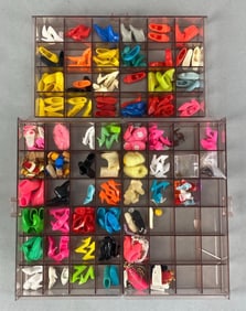 Group of Assorted Mattel Barbies Shoes and Accessories