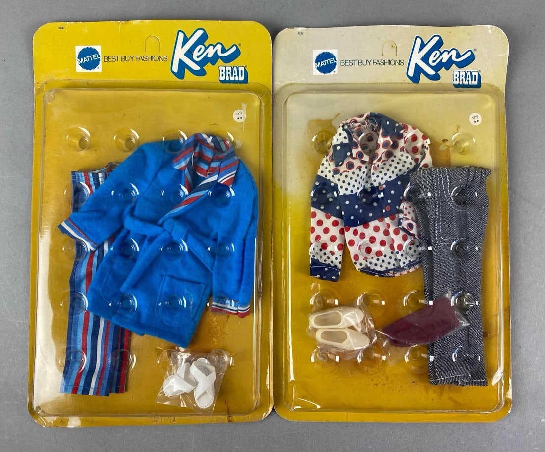 Group of 2 1971 Mattel Ken Brad Best Buy Fashion Outfits: Group of 2 1971 Mattel Ken Brad Best Buy Fashion Outfits, Sealed, each measures 12” H x 7” W