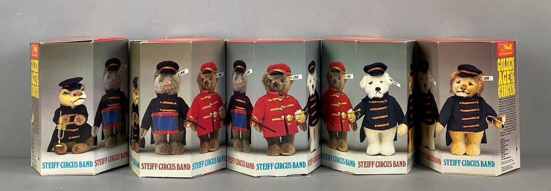 Set of 5 Steiff Golden Age of the Circus Animal Band Plushies (1 of 3)