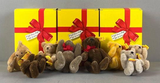 Group of Assorted Steiff Holiday Plush Teddybears