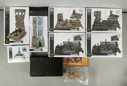 Group of Castle Arts Warhammer: Bloodbowl Dugouts and More