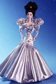 1993 Mattel Silver Starlight Porcelain Barbie Fashion Doll