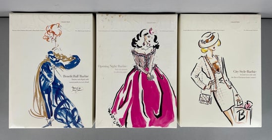 Group of Mattel Classique Collection Barbie Fashion Dolls