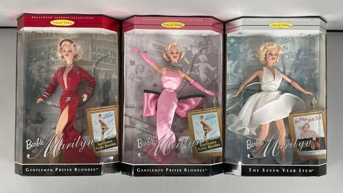 Group of Mattel Marilyn Monroe Barbie Fashion Dolls