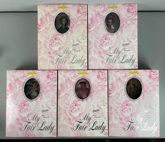 Group of Mattel My Fair Lady Barbie Fashion Dolls