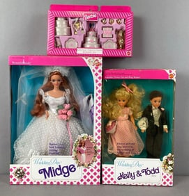 Group of 3 Mattel Barbie Wedding Fashion Dolls and More