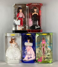 Group of 5 Mattel Barbie Fashion Dolls
