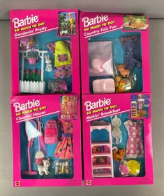 Group of 4 1995 Mattel Barbie So Much To Do Sets