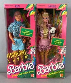 Group of 2 Mattel Barbie Animal Lovin Fashion Dolls