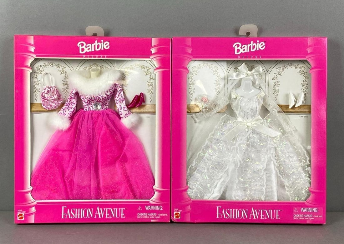 Group of 2 1995 Mattel Barbie Fashion Avenue Outfits: Both are in original packaging.