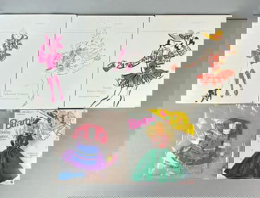 Group of 5 Mattel Barbie Fashion Outfits