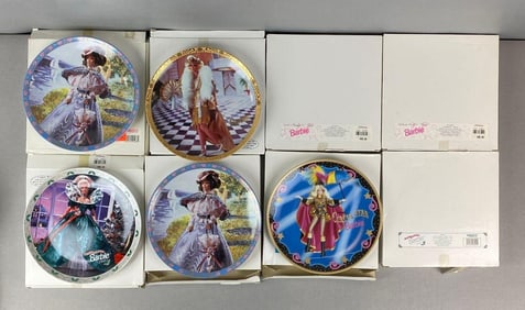 Group of 8 Enesco Mattel Barbie Plates