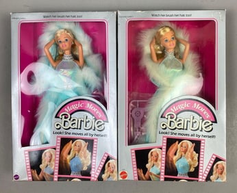 Group of 2 Mattel Magic Moves Barbie Fashion Dolls