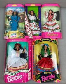 Group of 4 Mattel Barbie Fashion Dolls