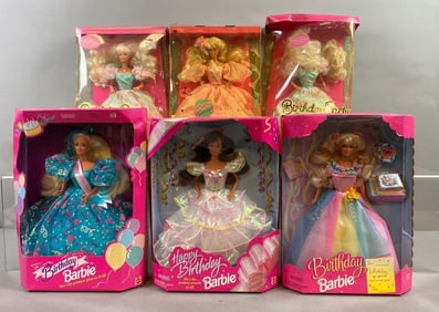 Group of 6 Mattel Barbie