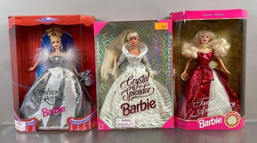 Group of 3 Mattel Barbie Fashion Dolls