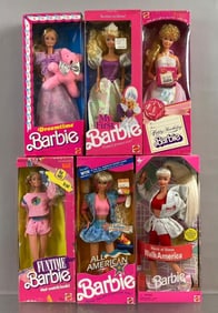 Group of 6 Mattel Barbie Fashion Dolls