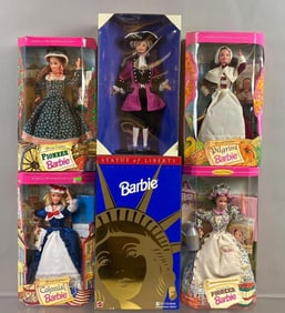 Group of 6 Mattel Barbie Fashion Dolls