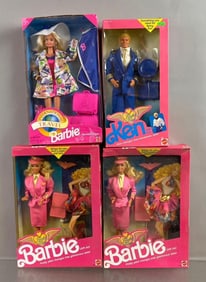 Group of 4 Mattel Barbie Fashion Dolls