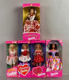 Group of 5 Mattel Barbie Fashion Dolls