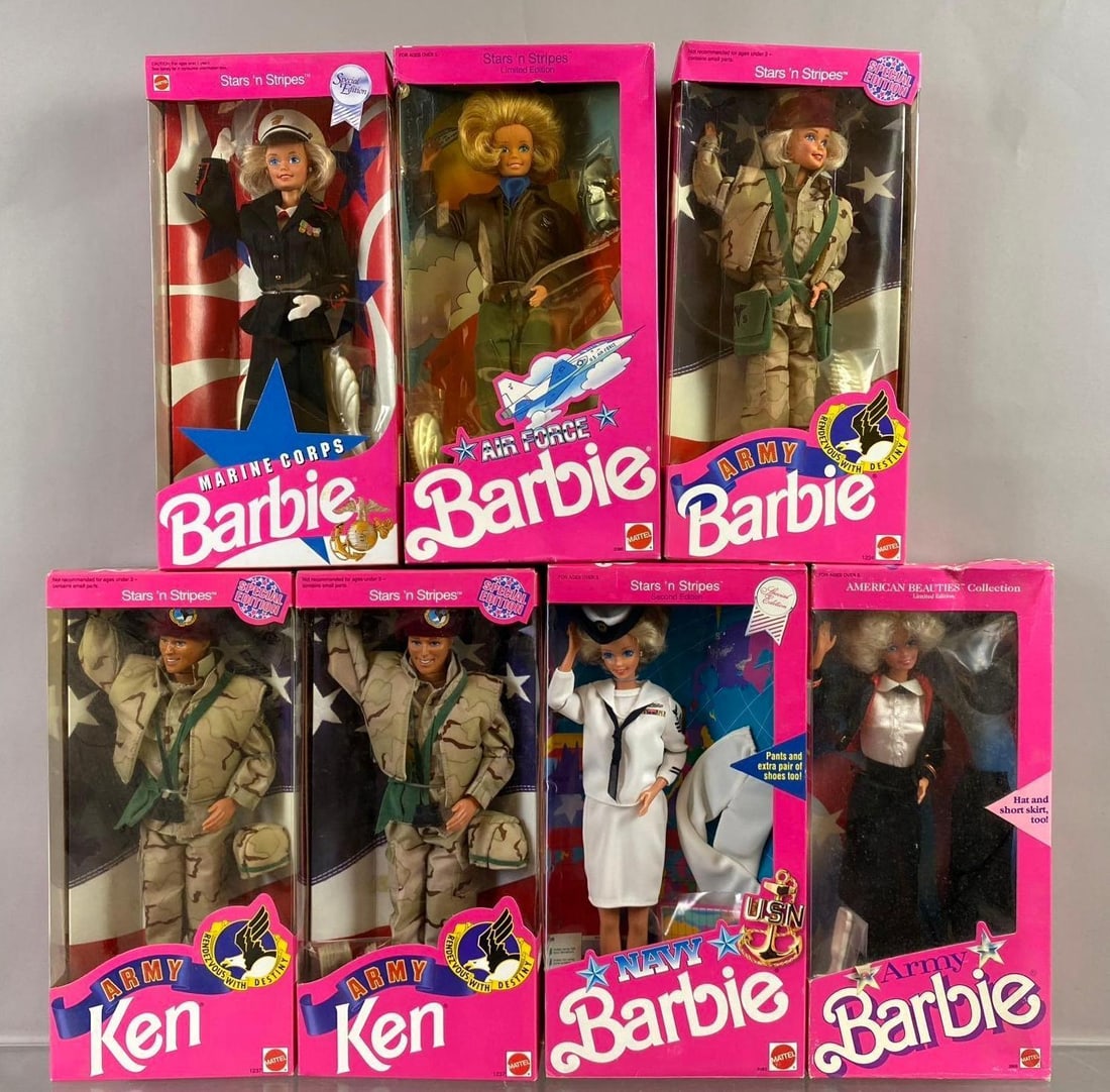 Group of 7 Mattel Military Themed Barbie Fashion Dolls (1 of 5)