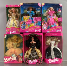 Group of 6 Mattel Barbie Fashion Dolls